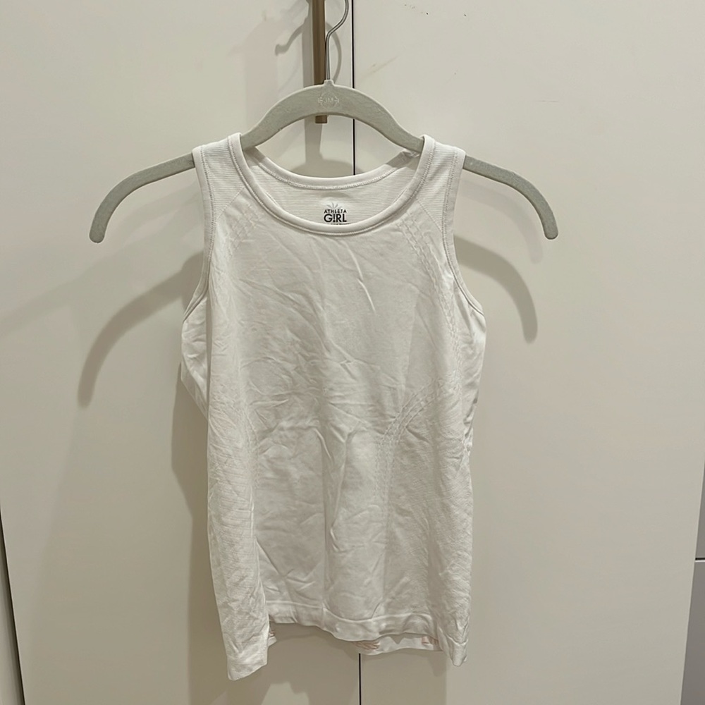 athleta girl white workout tank top